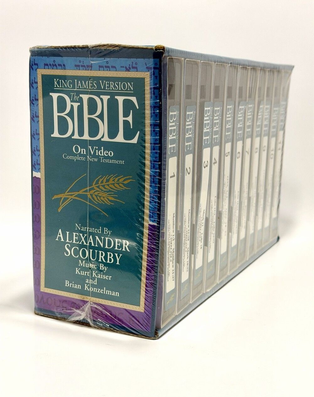 The Bible On Video New Testament KJV Alexander Scourby 12 VHS Box Set SEALED⁠